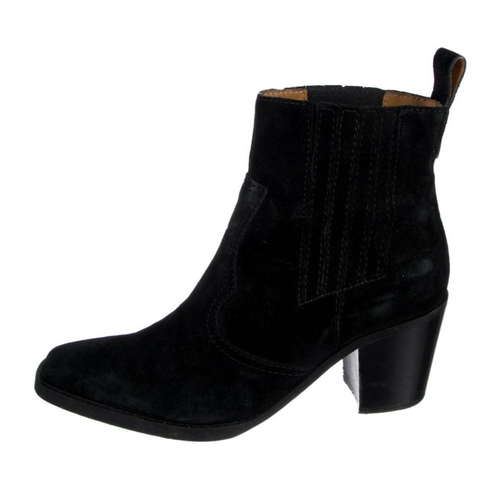 GANNI Black Suede Western Boots 39/8.5